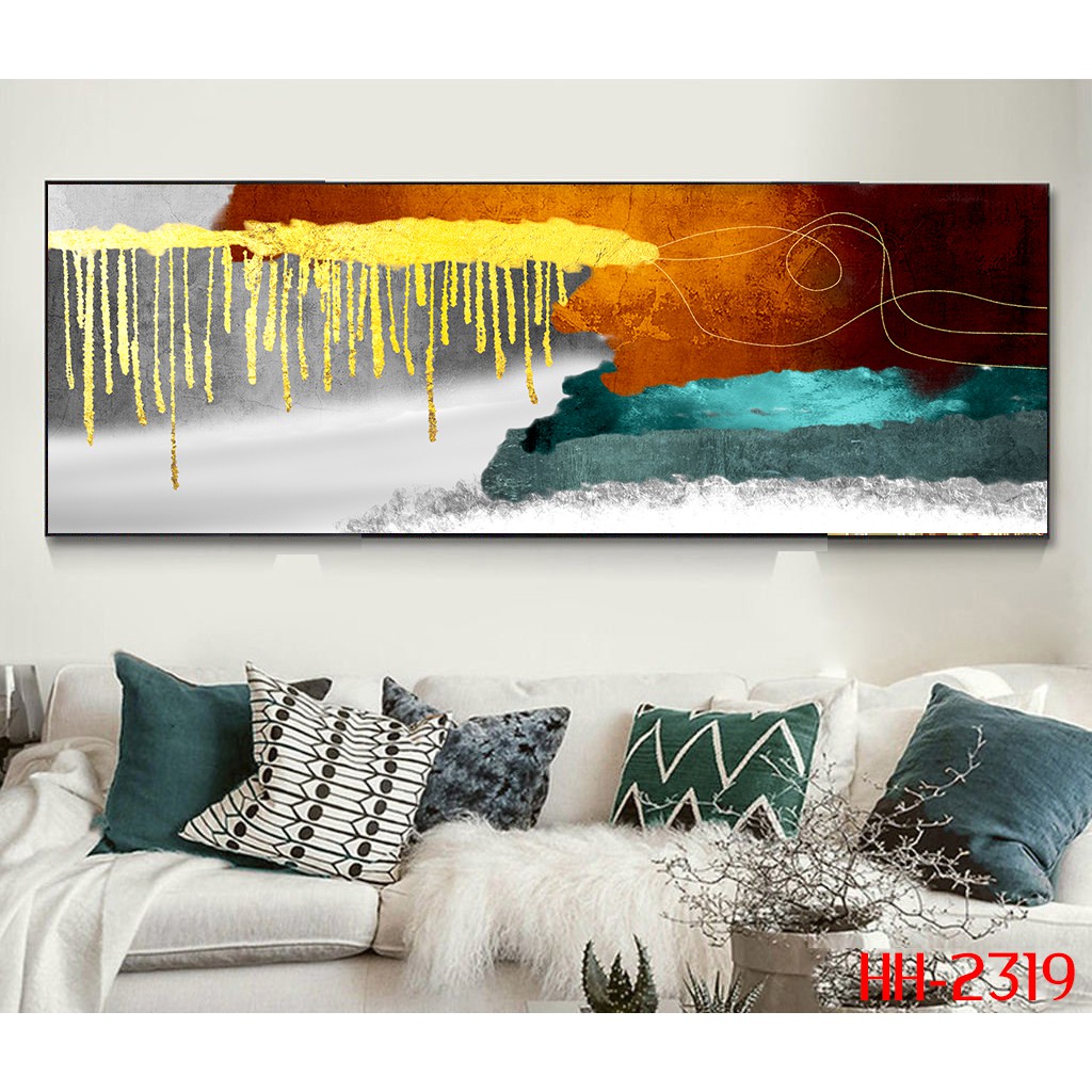 Tranh Canvas Panorama Treo Tường Phong Cách Bắc Âu , Tranh Trang Trí Nghệ Thuật  , Kích Thước (90CM X 30CM )