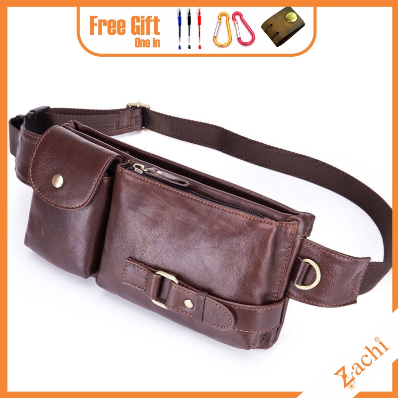 Túi nam đeo chéo, túi bao tử nam da bò thật 2 màu Zachi T54 | BigBuy360 - bigbuy360.vn