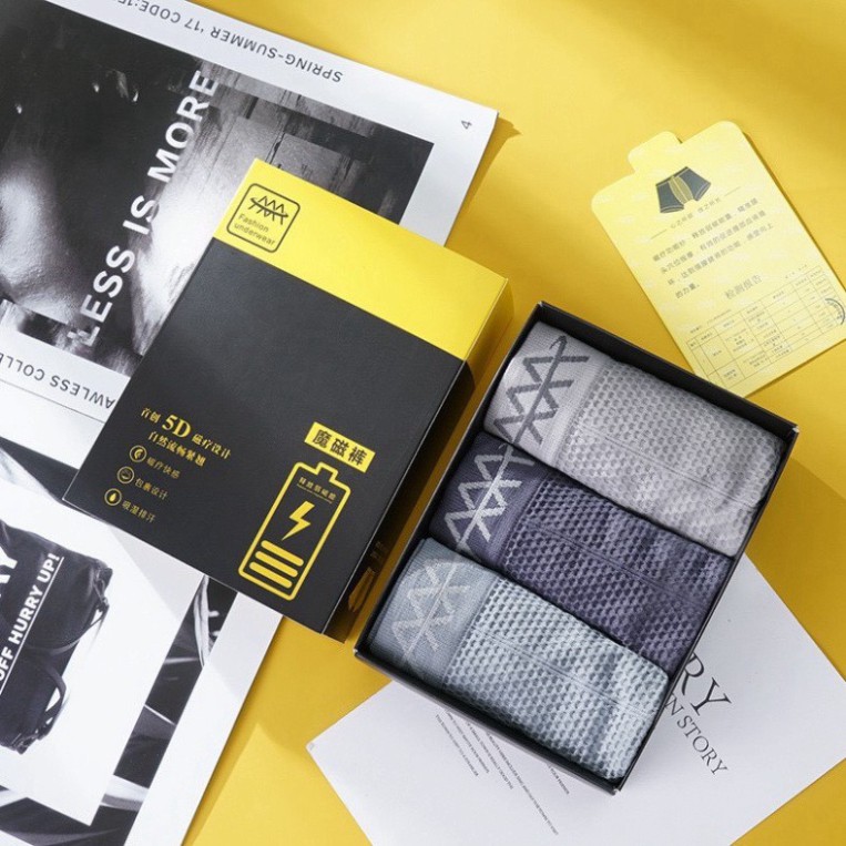 Hộp 3 Quần Sịp Nam AAA Kháng Khuẩn Cao Cấp (chuyên sỉ)