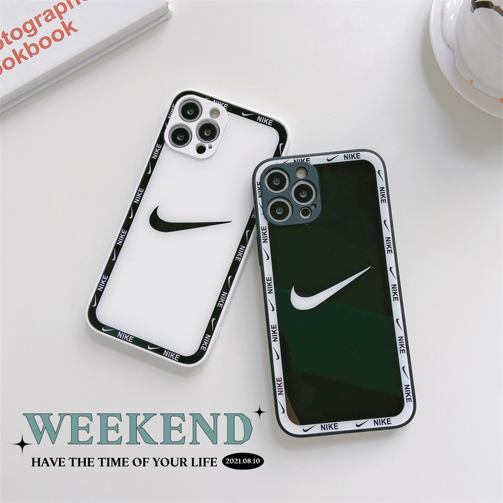 Ốp điện thoại mặt kính với móc bảo vệ camera thích hợp cho IPhone 12 11 Pro Max XS Max XR X 8 7 Plus
