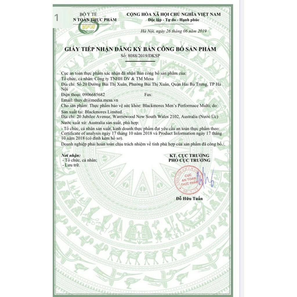 Vitamin tổng hợp Blackmores cho nam Men’s Performance Multi