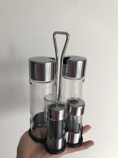 Bộ đựng giấm, dầu, muối, tiêu Tescoma