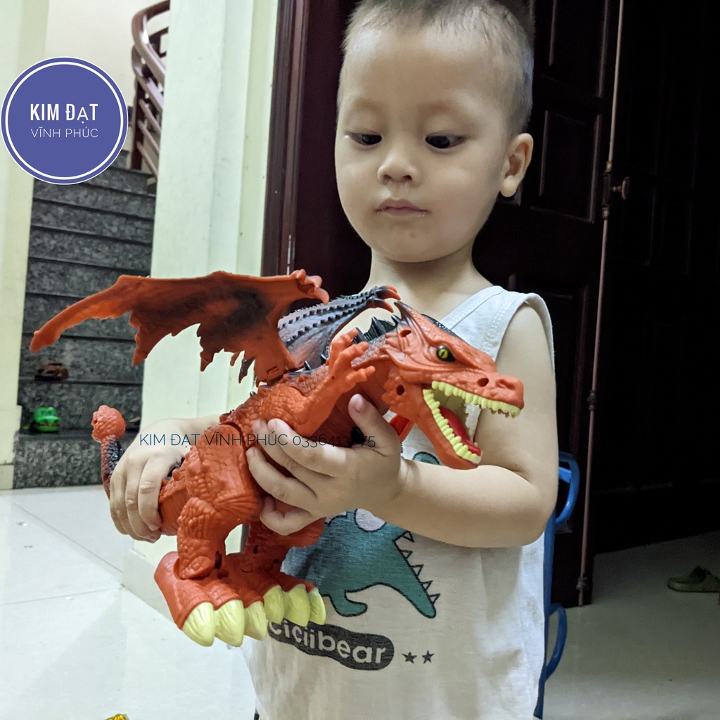 Đồ chơi Khủng long chạy pin . khủng long có đèn và nhạc