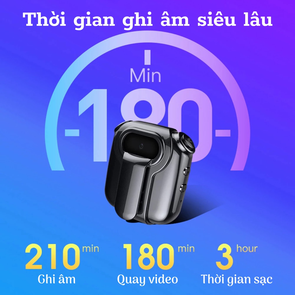 Camera có màn hình quay phim chụp ảnh ghi âm chuyên nghiệp 8G Camera 1080 full HD dung lượng 8GB thời gian ghi 4 tiếng