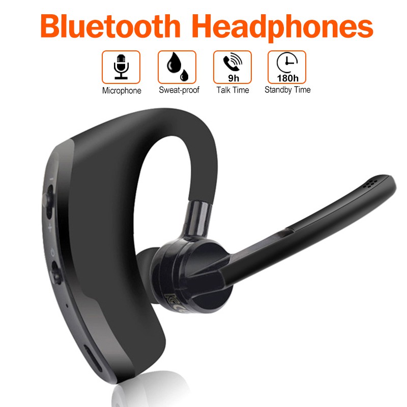 V8 Wireless Bluetooth Earphone Business Stereo Headset Handsfree Headphones With Mic