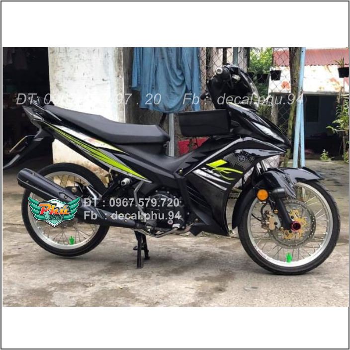Tem Rời Exciter 135 Lc mẫu mới đen xám (B)
