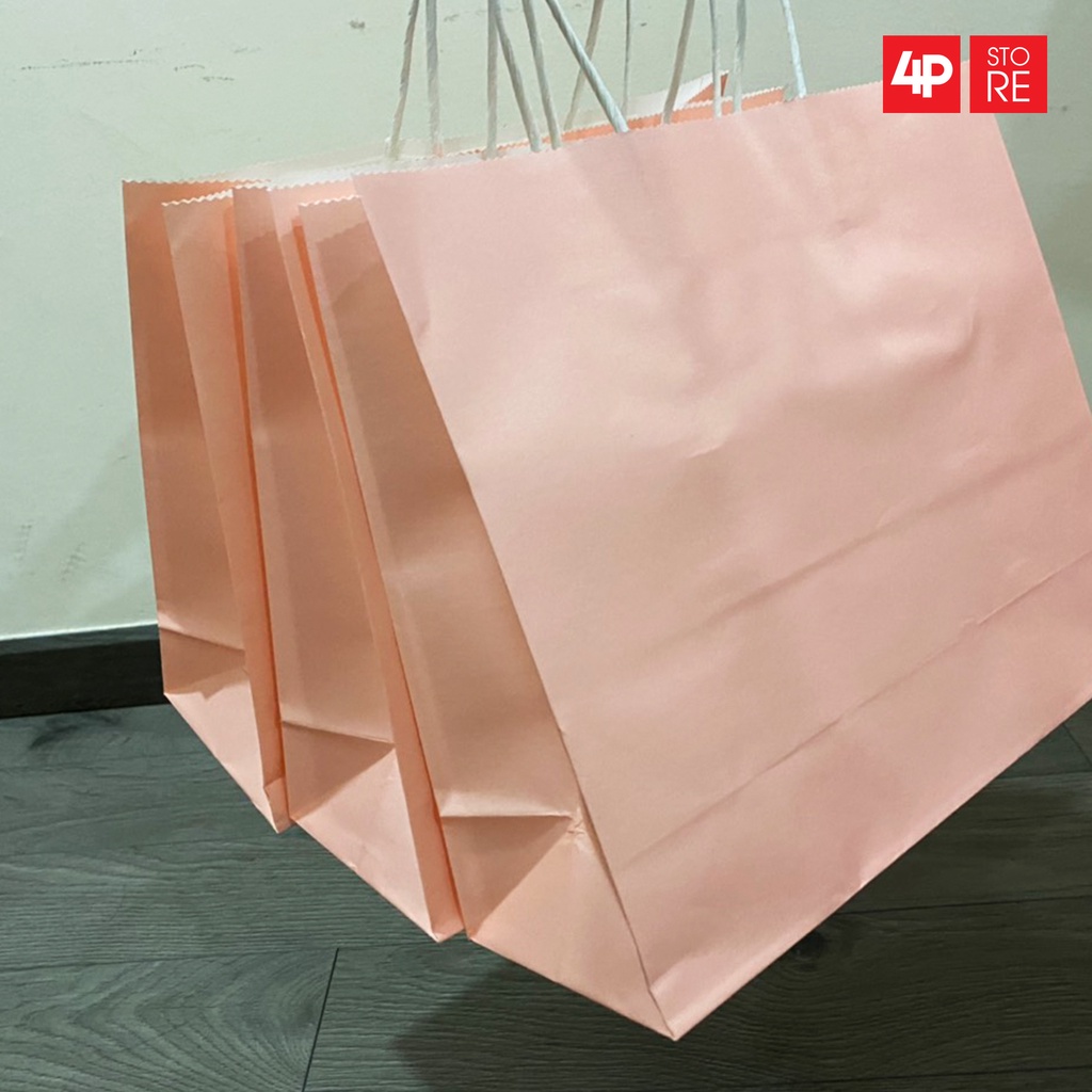 TÚI GIẤY KRAFT NGANG HỒNG 32 X 27 X 11 CM