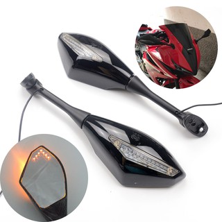 1 pair motorcycle turn signals rear view side mirrors for honda cbr 600