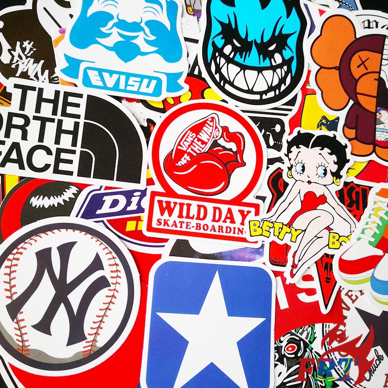 ❉ Fashion Brand Logo - Series 01 Stickers ❉ 36Pcs/Set Kaws DIY Luggage Laptop Skateboard Doodle Decals Stickers