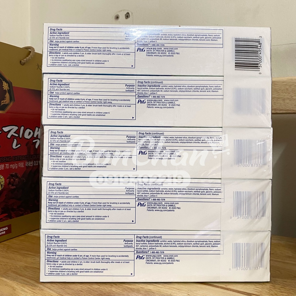 Kem Đánh Răng Crest Complete Extra Whitening Plus Scope Advanced Active Foam Mỹ 232g
