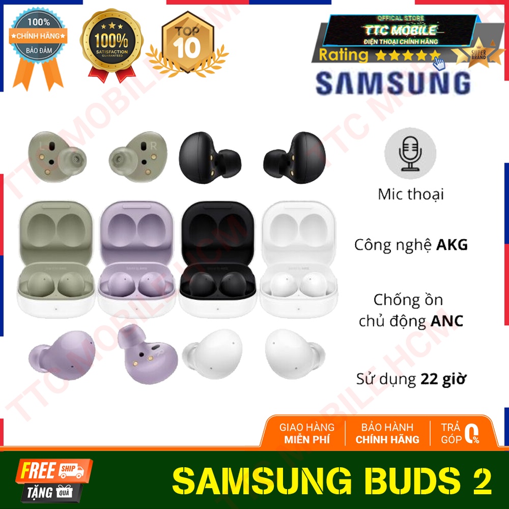 Tai Nghe Bluetooth True Wireless Samsung Galaxy Buds 2 SM-R177NZKAXXV - Hàng Chính Hãng