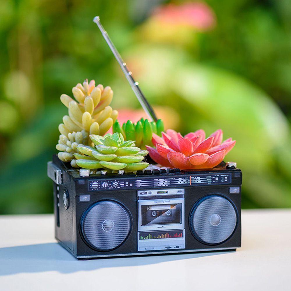 GOGOUP Chậu Hoa Hình Hộp Thuốc Bằng Nhựa Resin Phong Cách Vintage