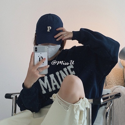 Nón lưỡi trai cotton in họa tiết chữ thời trang