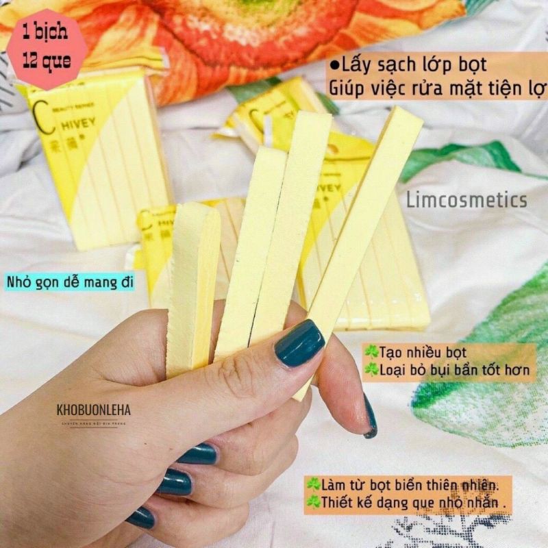 Bông Nở Tẩy Trang Gói 12 Miếng