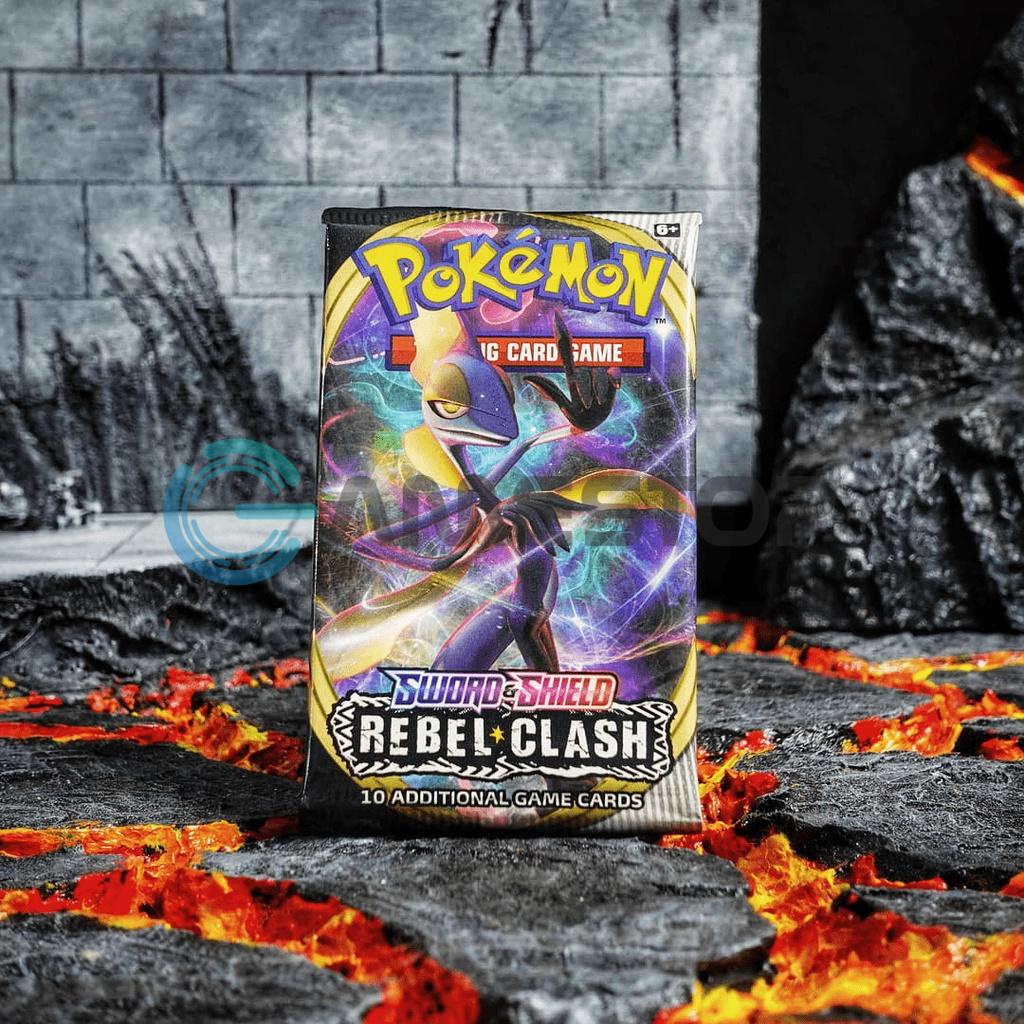 Một gói thẻ bài Pokemon TCG Sword & Shield Rebel Clash Booster Pack Build Deck phiên bản tiếng Anh POKTCGUSBP03