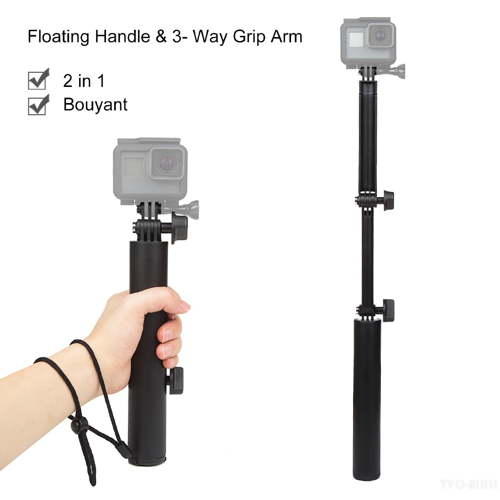 Gậy Chụp Ảnh 3 Chân 2 Trong 1 + Phao Nổi Cho Gopro / Xiaomyi / Sjcam