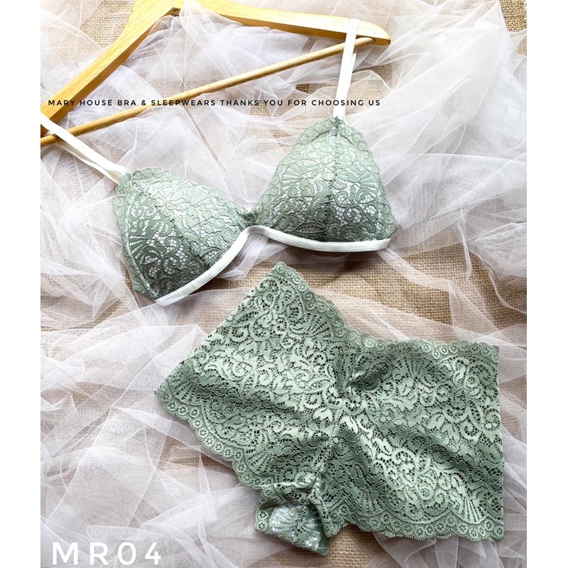 SET BRALETTE REN MÚT NGỰC QUẦN ĐÙI MR04