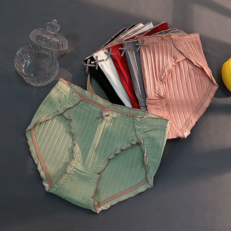 Quần Lót Cotton Kháng Khuẩn Lưng Vừa Không Đường May Quyến Rũ Cho Nữ