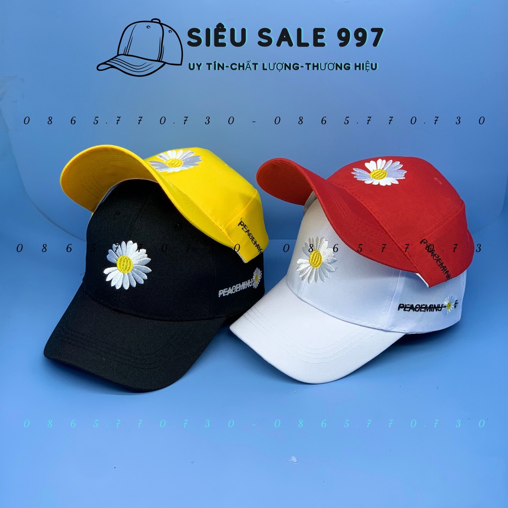 MŨ LƯỠI TRAI HOA CÚC SAM SUM THỜI TRANG NAM NỮ CÁ TÍNH