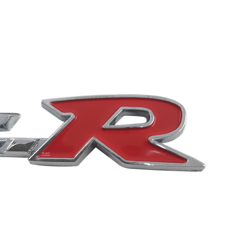 FENDER 1 Miếng Dán Logo Chữ R Bằng ABS Trang Trí Viền Xe Hơi Nissan Silvia SPEC R