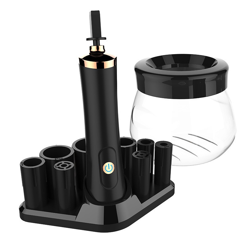 Bộ máy rửa cọ trang điểm điện sac USB,tự động sấy khô, máy lắc keo, mực phun xăm tích điện,tattoo eyelash eye brows glue