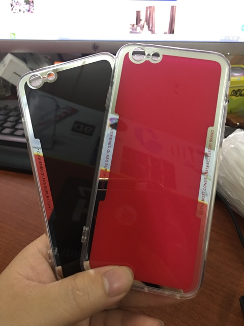 [Mã ELFLASH5 giảm 20K đơn 50K] Ốp dẻo tráng gương viền màu cao cấp cho Iphone 6/7/8/X