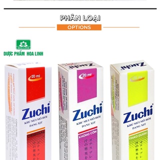 Xịt nách Zuchi Hoa Linh chai 20ml (cọc 10 chai tím + xanh lá+ đỏ)