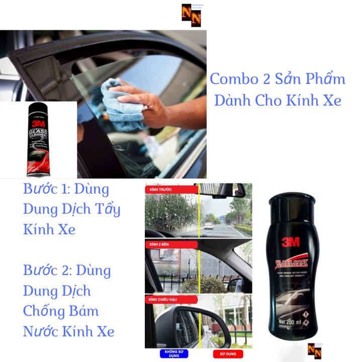 Combo Sản Phẩm Vệ Sinh Và Chống Nước Bám Kính Xe Ô Tô Cải Thiện Tầm Nhìn