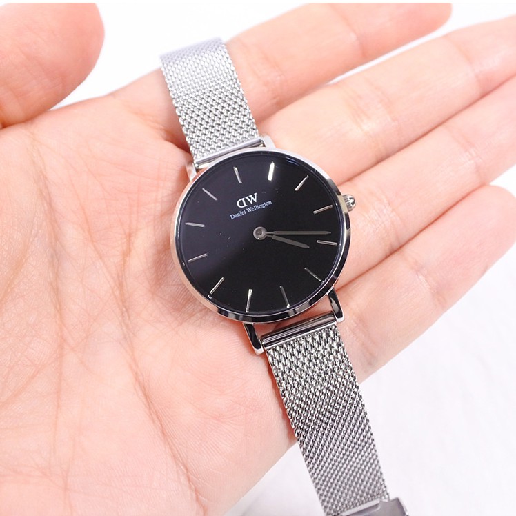 [𝐆𝐈𝐅𝐓 𝐒𝐄𝐓]Đồng Hồ Nữ Daniel Wellington Classic Petite Sterling Black & Vòng Tay DW Cuff Chính Hãng - OtisWatch