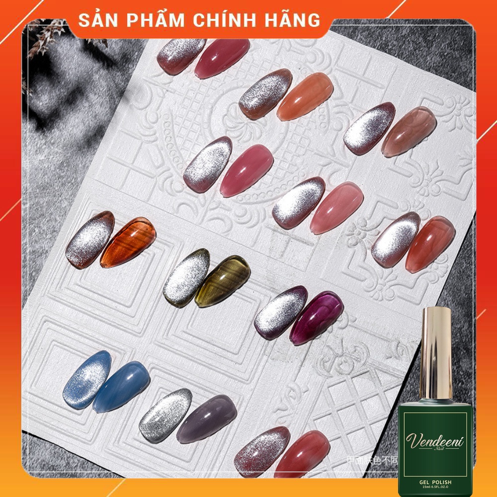 Sơn gel Vendeeni chính hãng mắt mèo kim cương bạc 15ml