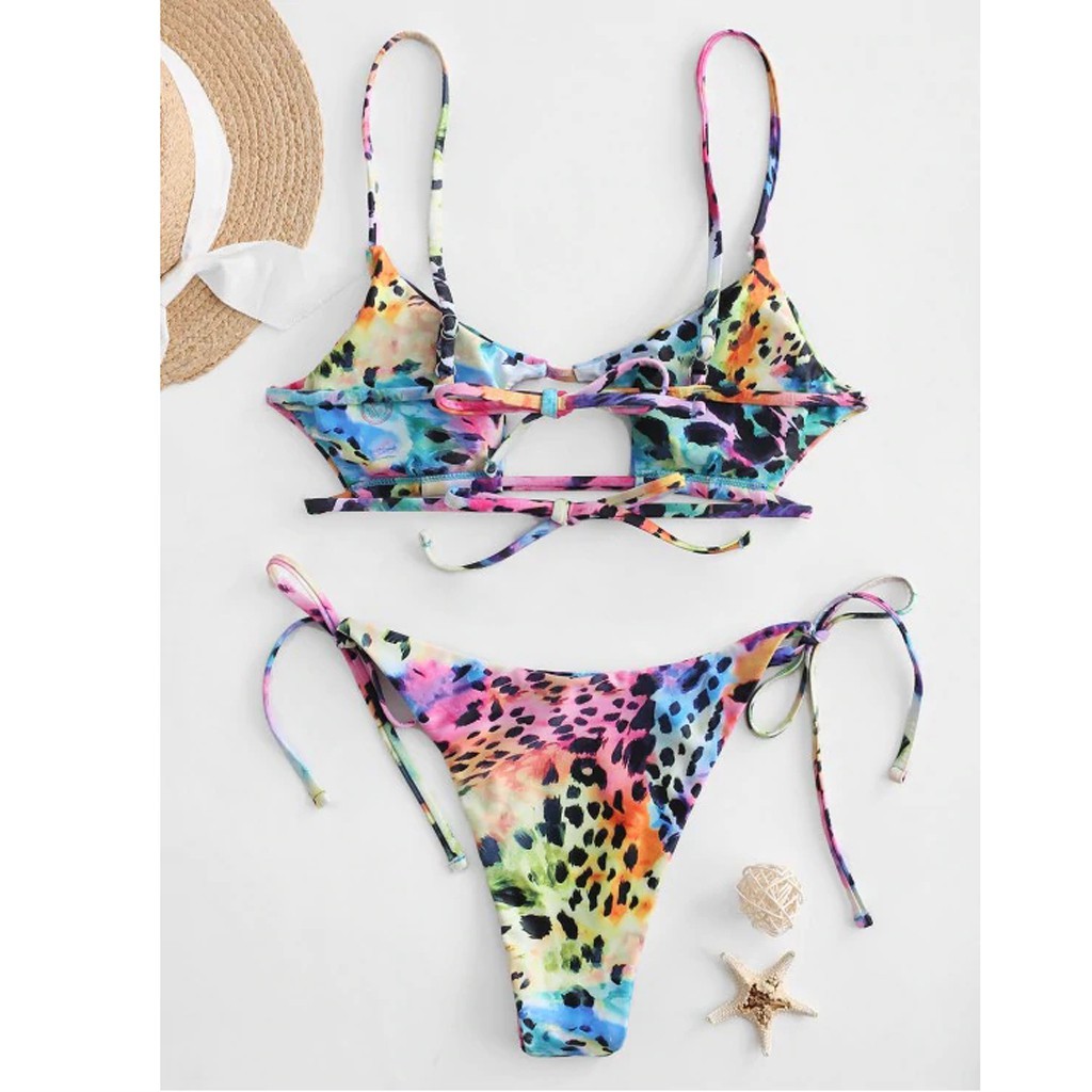 Set bikini hai mảnh họa tiết da rắn kiểu hở quyến rũ cho nữ | BigBuy360 - bigbuy360.vn