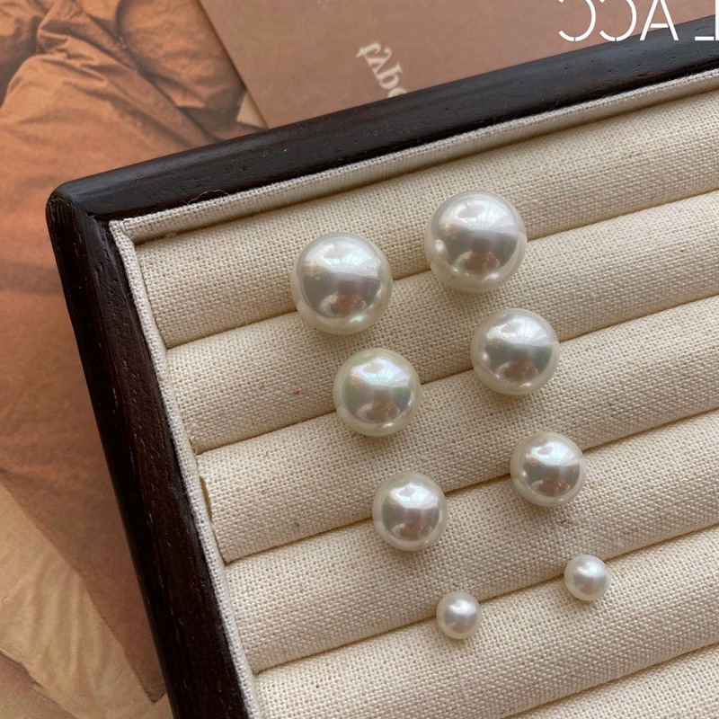 Khuyên Tai Kim Bạc Đính Ngọc Trai Phong Cách Retro Mới