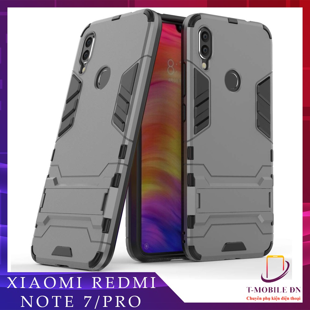 Ốp lưng Xiaomi Redmi Note 7 Pro, Ốp iron man chống sốc kèm chống xem video tiện lợi cho Redmi Note 7