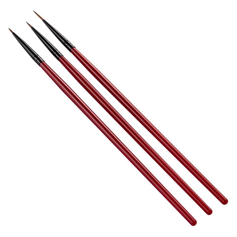 Set 3 Cọ Vẽ Trang Trí Móng Tay Acrylic Mỏng Kẻ Sọc Kiểu Pháp