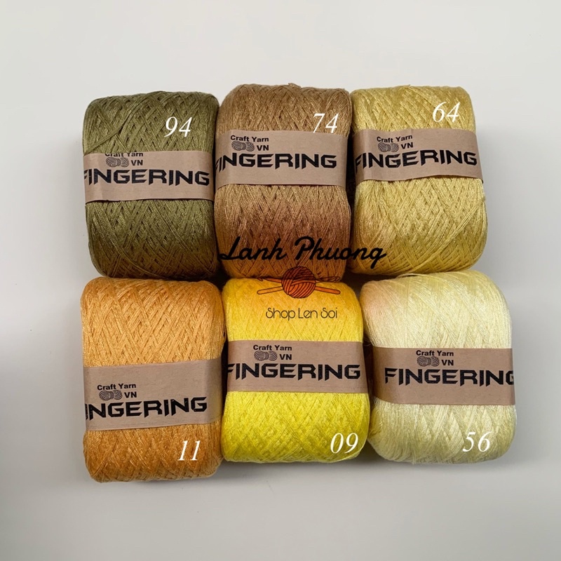 Sợi Fingering Cotton Bóng Chập 4, Đan Móc Váy Áo, Bikini Mùa Hè