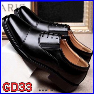 Giày Nam Da Bò 100%, Giày Tây, Đế Cao Su, Đế Khâu, Bảo hành 12 tháng, màu đen, GD33