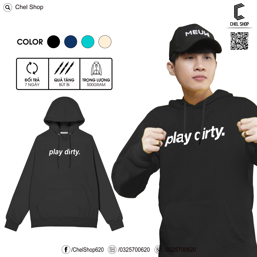 Áo hoodie cao cấp play dirty Jack - J97 [TẶNG HỘP &amp; BÚT]