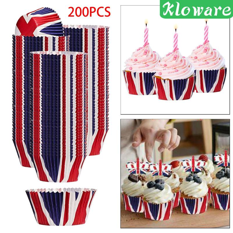 Set 200 Đế Bánh Cupcake Nhiều Kiểu Dáng Tiện Dụng Chất Lượng Cao