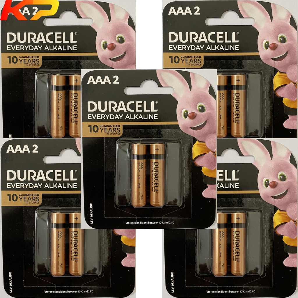 COMBO 5 Vỉ Pin AAA 1.5v Alkaline Duracell MN2400 LR03 Vỉ 2 viên