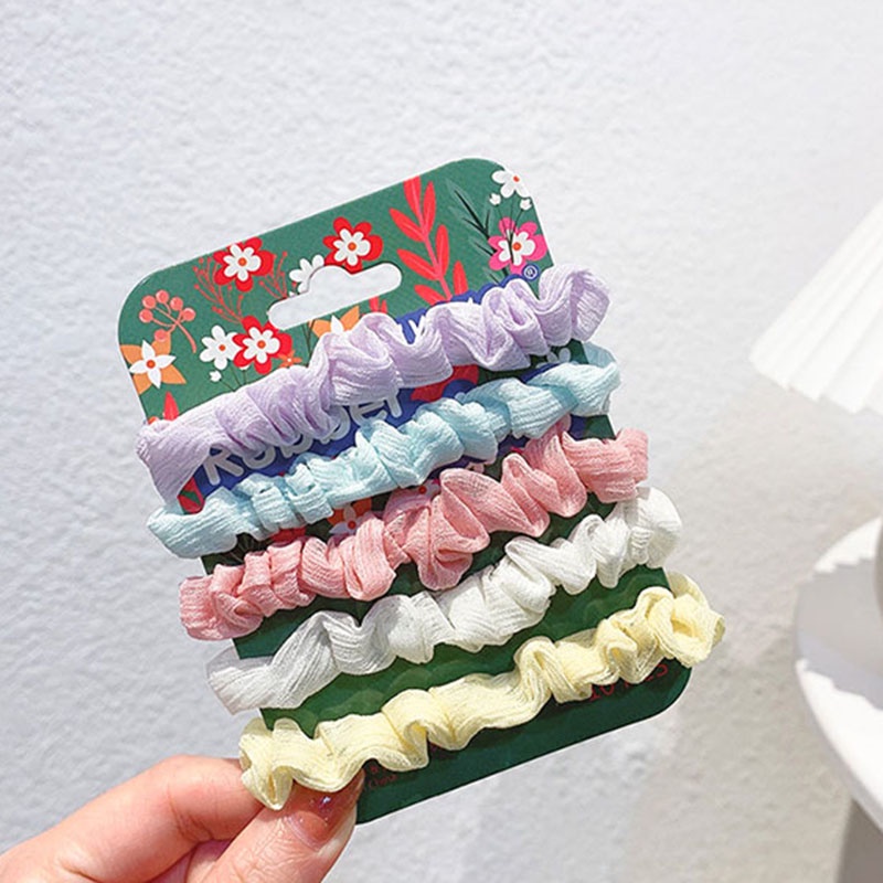 Dây buộc tóc màu sắc ngọt ngào xinh xắn cho nữ