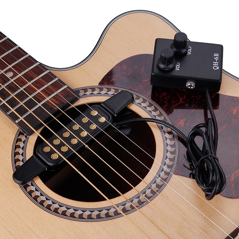 Bộ Khuếch Đại Âm Thanh 12 Lỗ Kẹp Cho Đàn Guitar Bass Acoustic