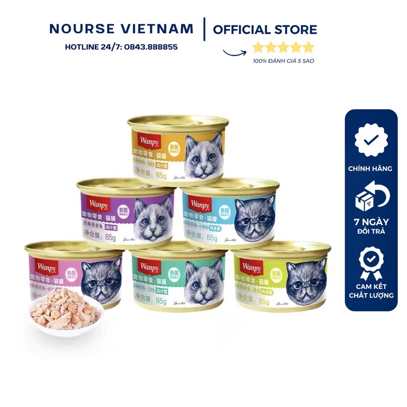 Pate cho mèo Wanpy đồ ăn cho mèo tăng cân bổ sung dinh dưỡng NourseVietnam WP03
