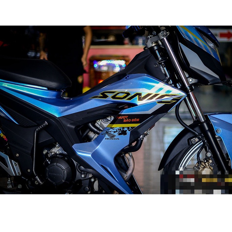 Tem trùm sonic xanh ngọc phiên bản mới màng bóng