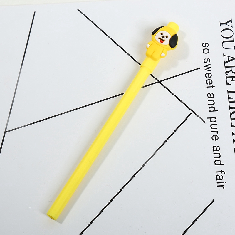 Bút Bi Mực Đen Kiểu Dáng Kpop Bt21 ngòi 0.5mm