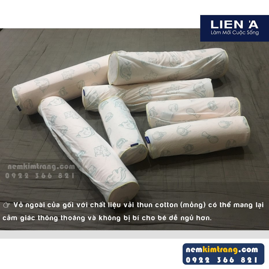 Gối Ôm Cao Su Em Bé Liên Á Bolster - CHÔNG TRƯỢT, DỄ NGỦ