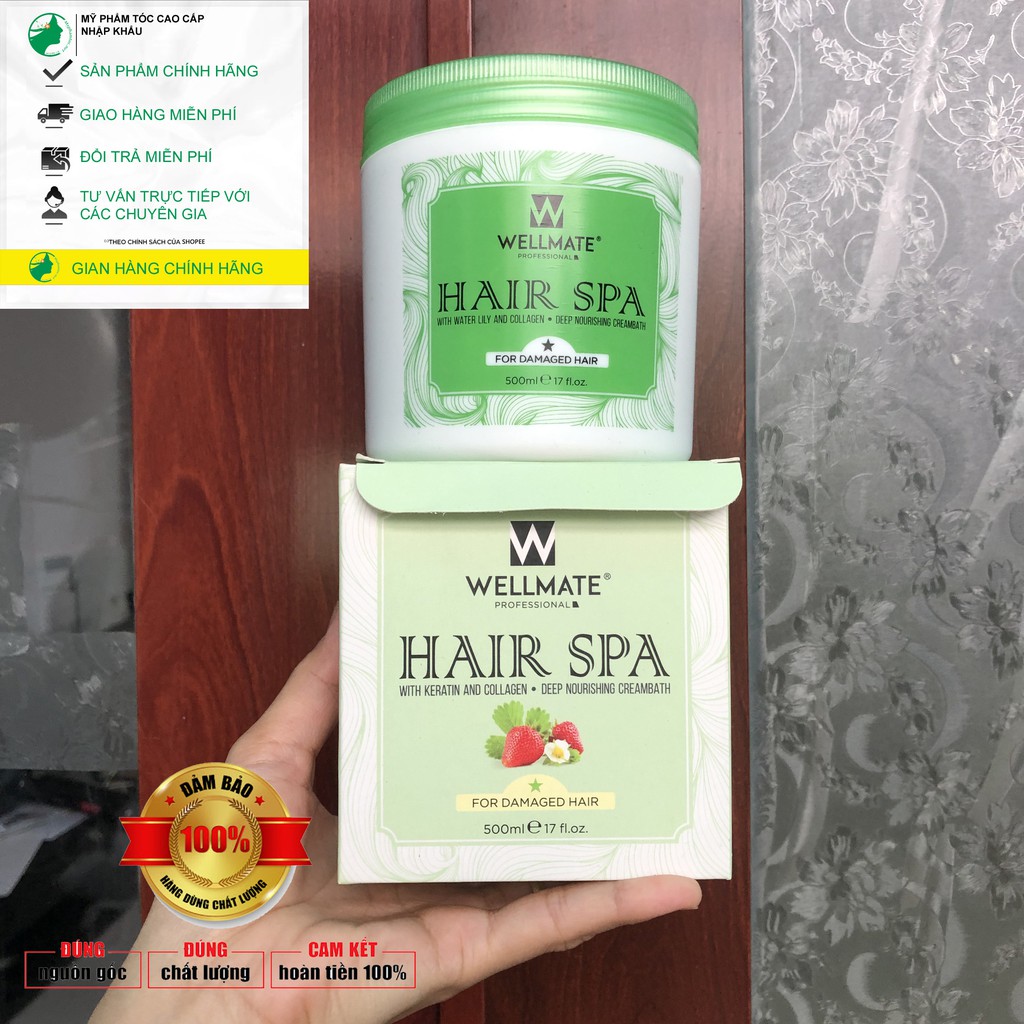 ##chính_hãng_100%_Hấp dầu siêu mượt WELLMATE Hair spa 500ml