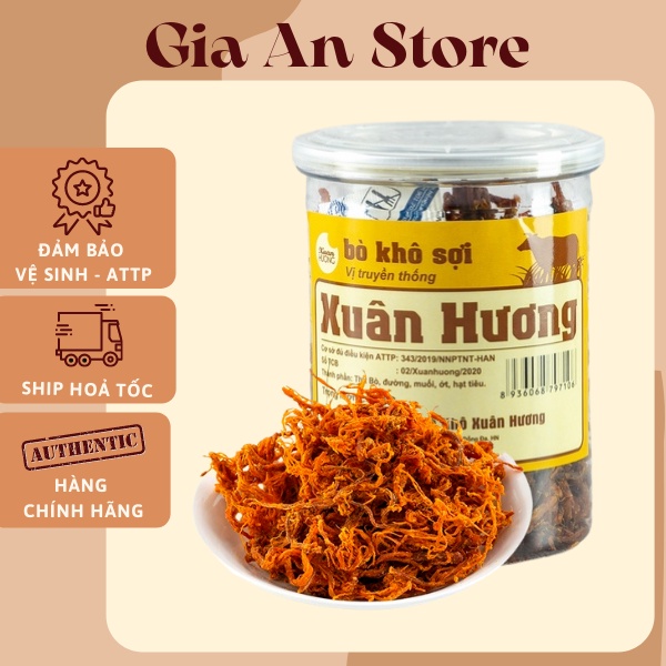 Khô bò khô sợi loại 1, thịt bò khô xé sợi vị truyền thống Xuân Hương siêu ngon 170g