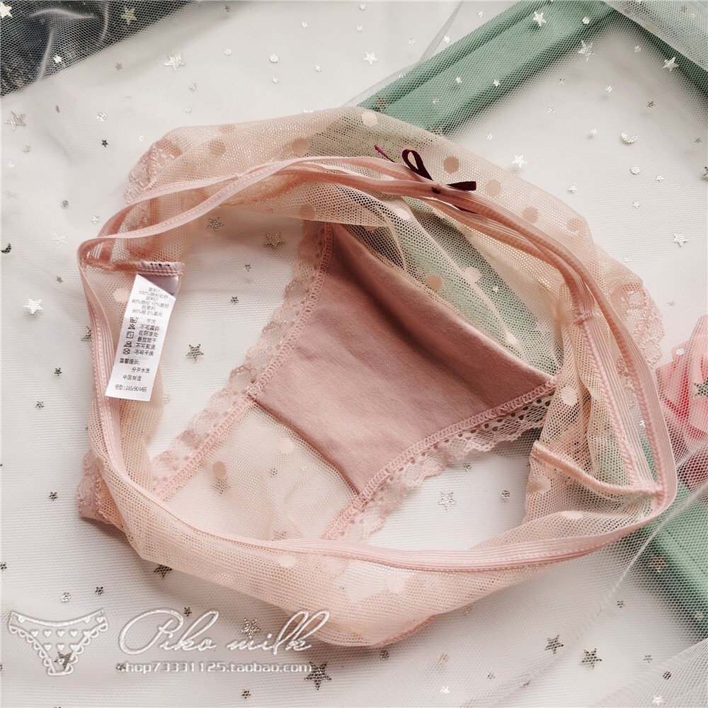 QUẦN LÓT LƯỚI CHẤM BI VANVENE DÂY SAU ĐAN CHÉO PHỐI NƠ XINH XẮN QUẦN CHIP NỮ THÔNG HƠI THOÁNG MÁT Q720 | BigBuy360 - bigbuy360.vn