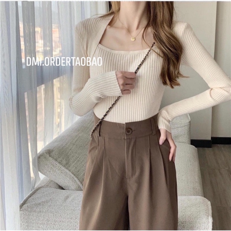 ÁO LEN BODY CỔ VUÔNG SIÊU XINH | BigBuy360 - bigbuy360.vn