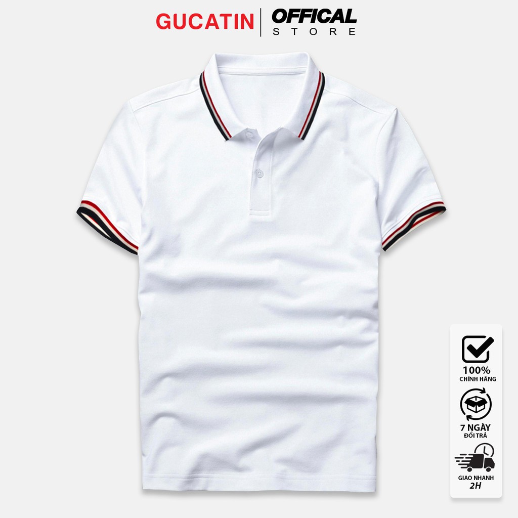 Áo thun polo trơn cổ bẻ ngắn tay HỒNG ĐẤT cao cấp GUCATIN vải cá sấu không nhăn không xù trẻ trung năng động sang trọng